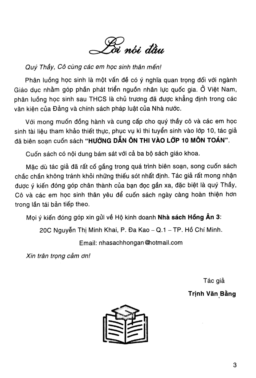 HƯỚNG DẪN ÔN THI VÀO LỚP 10 MÔN TOÁN (Biên soạn theo chương trình GDPT mới - Dùng cho các bộ SGK hiện hành)